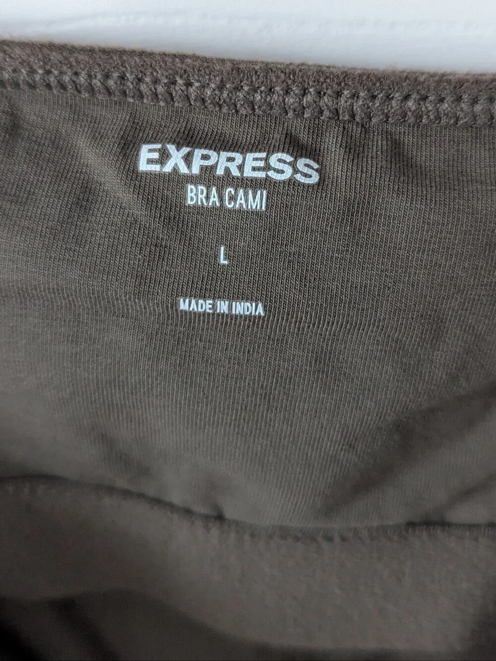 NWOT! ~EXPRESS~ OLIVE GREEN BRA SHELF STRETCHY CAMI TANK TOP